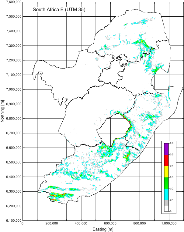 South Africa E ruggedness index