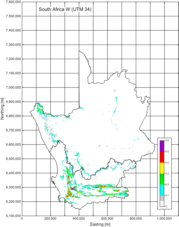 South Africa W ruggedness index